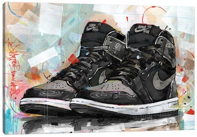 Nike Air Jordan 1 Shadow 1.0 Canvas Art Print - Jos Hoppenbrouwers