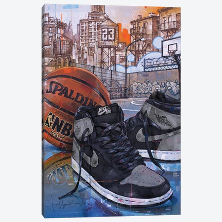 Sneaker Air Jordan 1 Shadow 1.0 Canvas Print #HBW110} by Jos Hoppenbrouwers Canvas Artwork