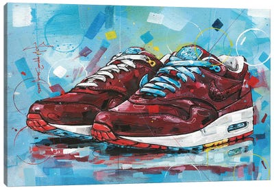 Nike Air Max 1 Parra Patta Cherrywood Canvas Art Print - Sneaker Art