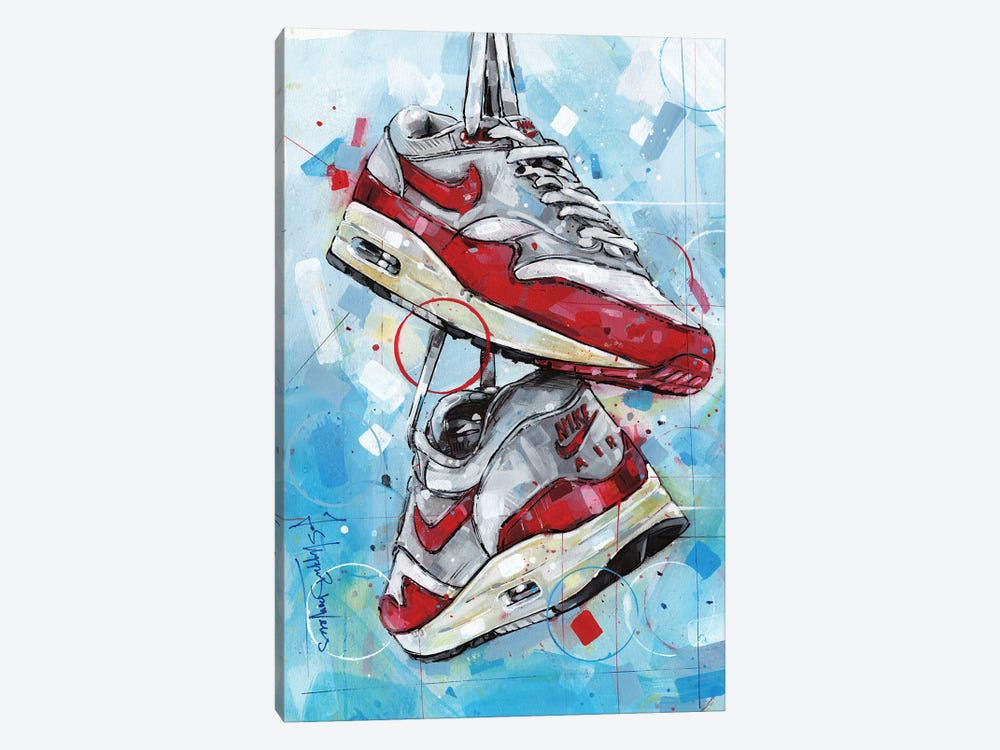 Nike Air Max 1 OG Red by Jos Hoppenbrouwers 1-piece Canvas Artwork