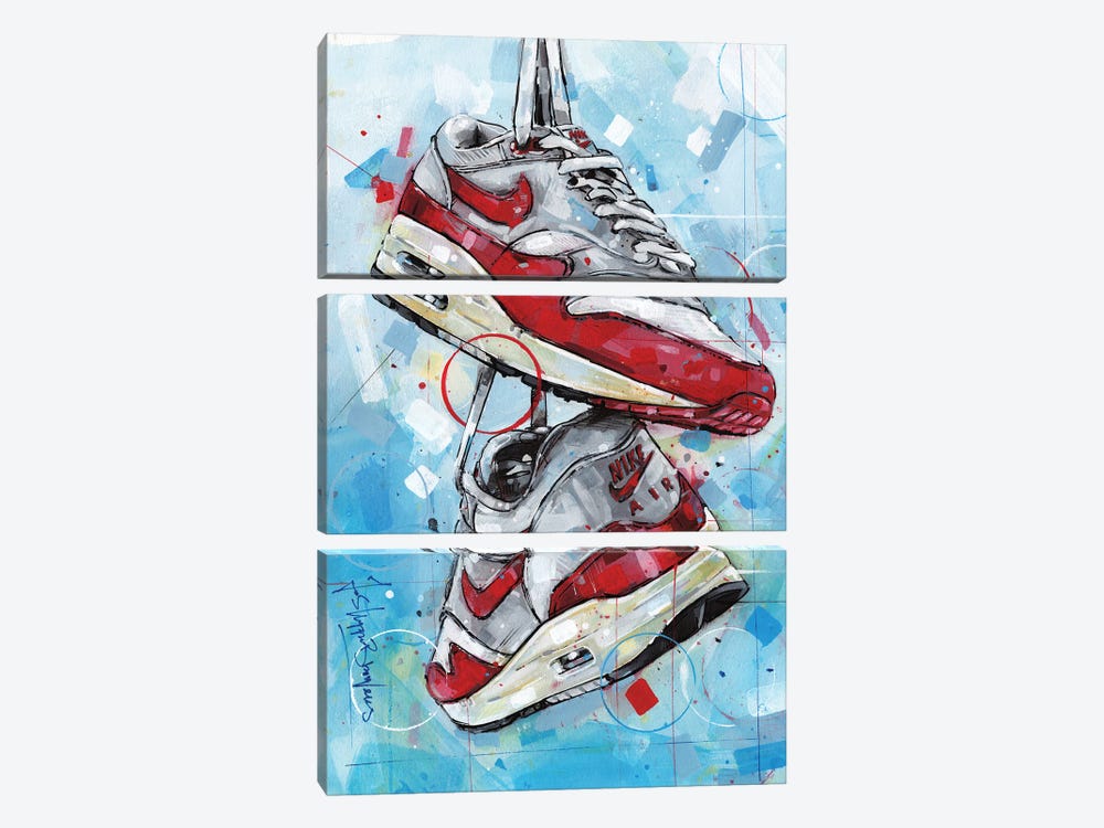 Nike Air Max 1 OG Red by Jos Hoppenbrouwers 3-piece Canvas Art