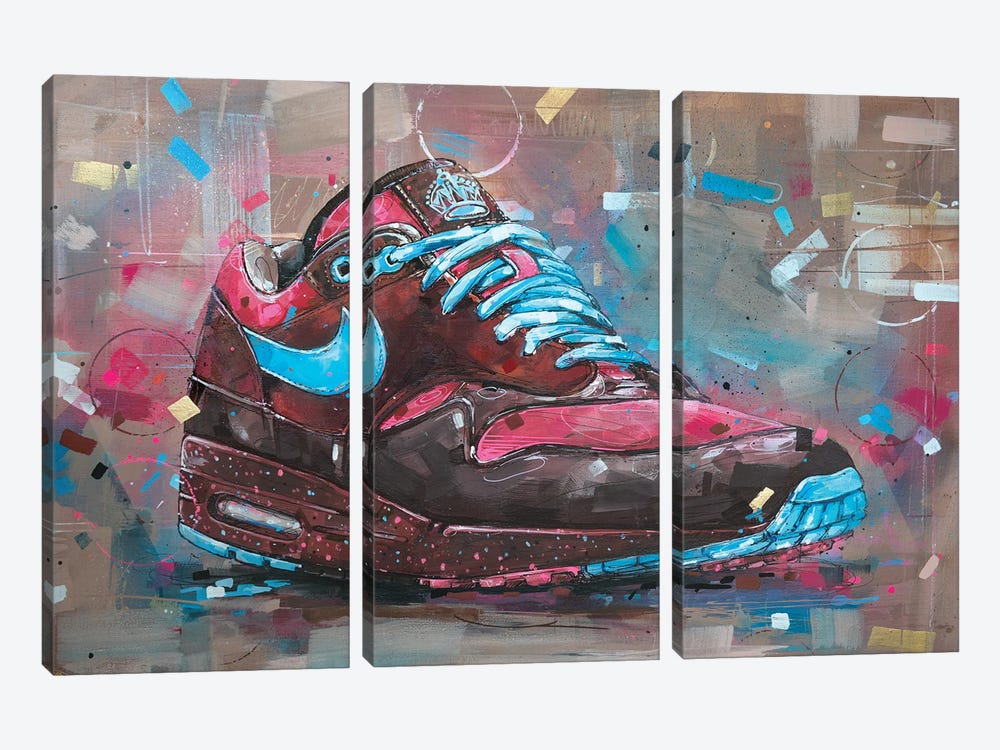 Nike Air Max 1 Parra Amsterdam by Jos Hoppenbrouwers 3-piece Canvas Art Print