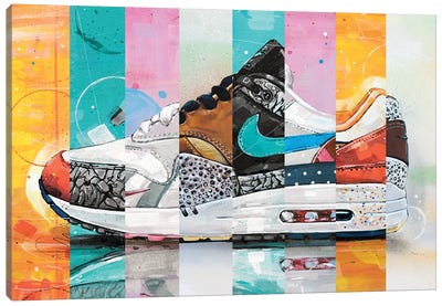 Nike Air Max 1 Parra Atmos Canvas Art Print - Shoe Art