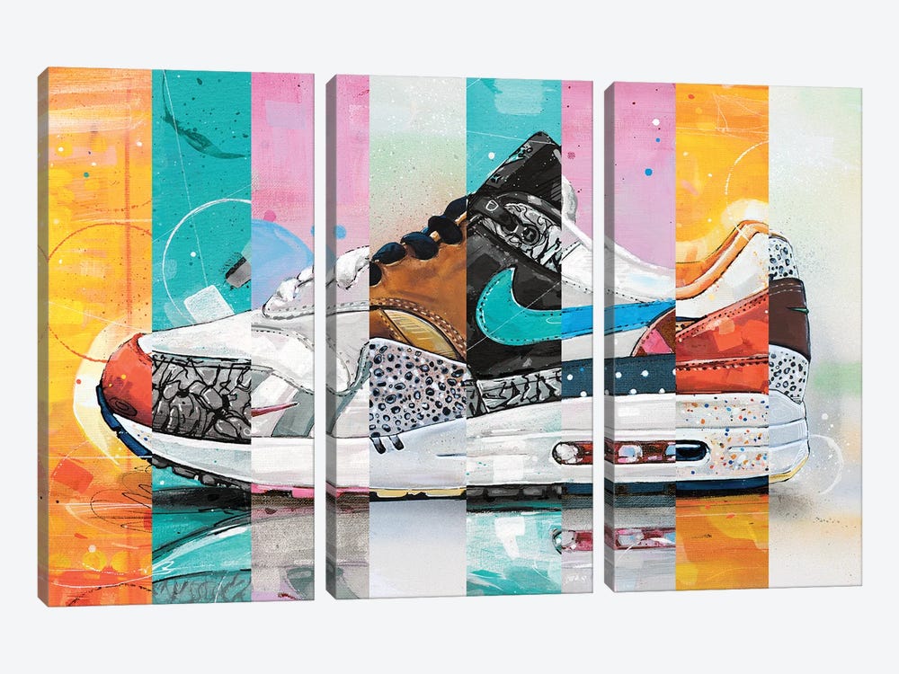 Nike Air Max 1 Parra Atmos by Jos Hoppenbrouwers 3-piece Canvas Wall Art