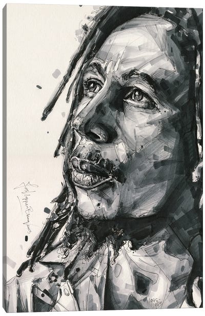 Bob Marley Canvas Art Print - Jos Hoppenbrouwers