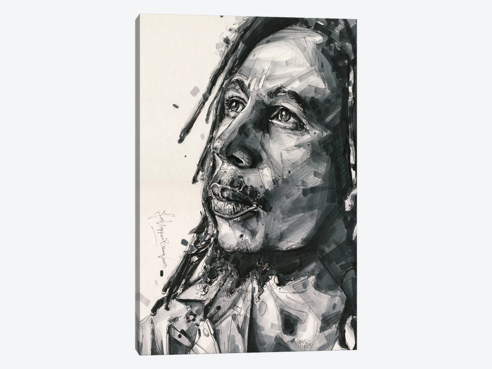 Bob Marley by Jos Hoppenbrouwers 1-piece Canvas Art