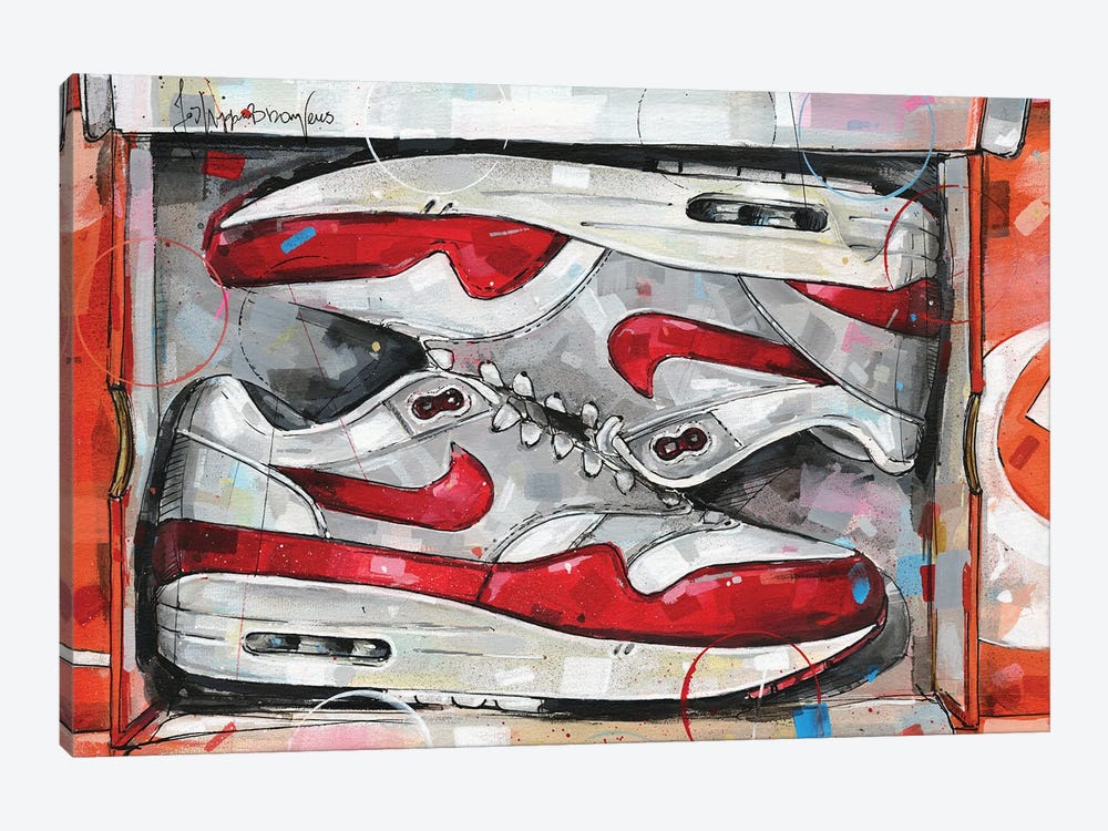 Nike Air Max 1 Shoebox OG Red by Jos Hoppenbrouwers 1-piece Art Print