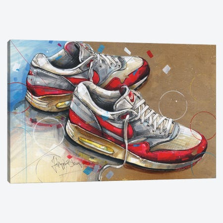 Nike Air Max 1 1987 Canvas Print #HBW127} by Jos Hoppenbrouwers Canvas Artwork