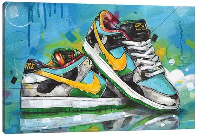 Nike SB Dunk Low Chunky Dunky Canvas Art Print - Street Art & Graffiti
