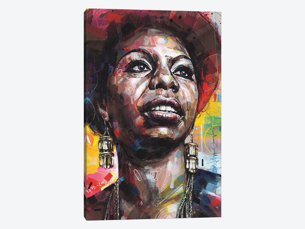 Nina Simone by Jos Hoppenbrouwers 1-piece Canvas Art