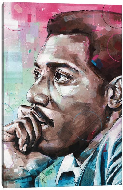 Otis Redding Canvas Art Print - R&B & Soul Music Art