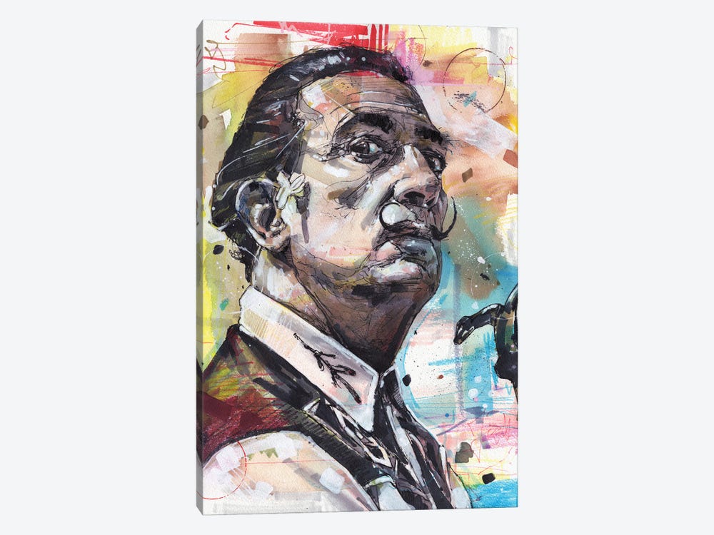 Salvador Dali by Jos Hoppenbrouwers 1-piece Canvas Wall Art
