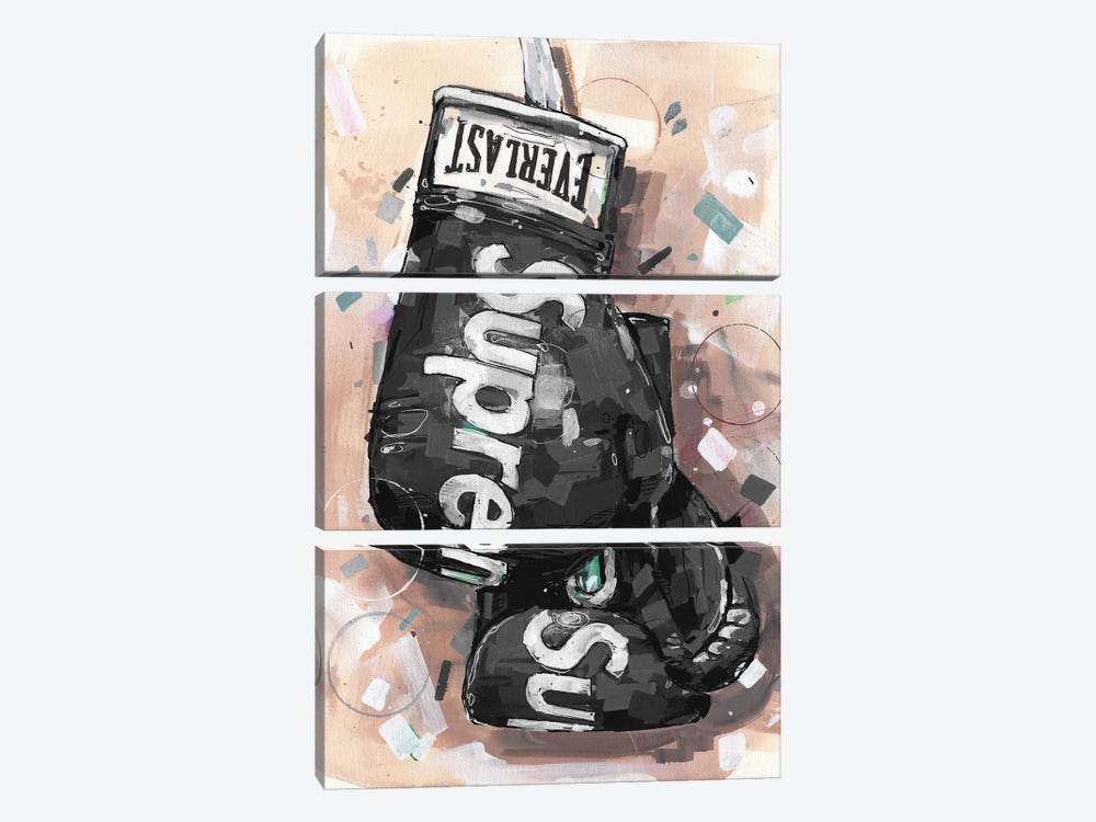 Supreme X Everlast Boxing Gloves Black by Jos Hoppenbrouwers 3-piece Canvas Wall Art
