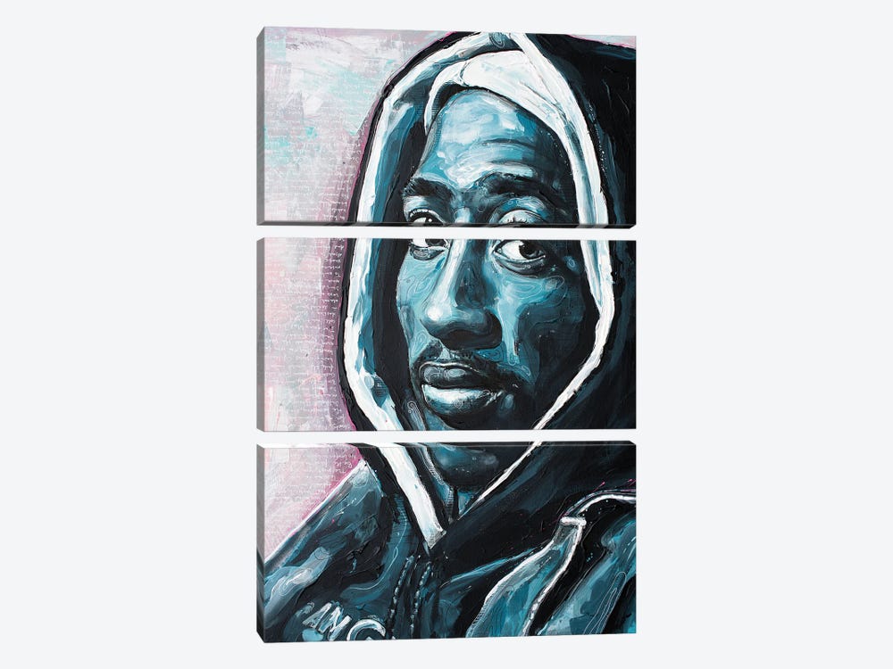 2Pac by Jos Hoppenbrouwers 3-piece Canvas Print