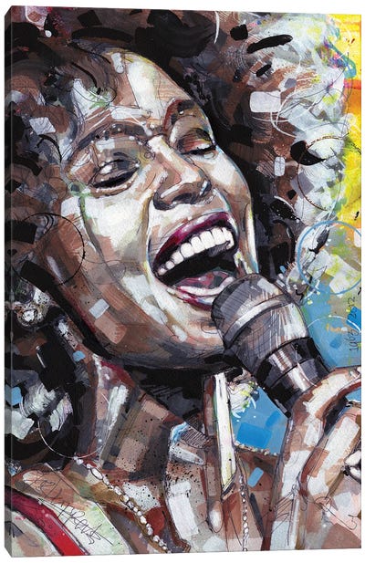 Whitney Houston Canvas Art Print - Musician Art