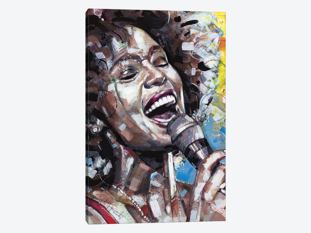 Whitney Houston by Jos Hoppenbrouwers 1-piece Canvas Print