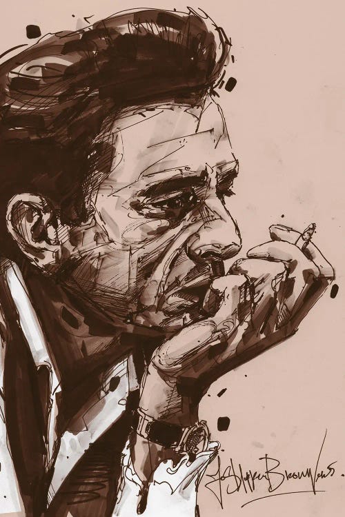 Johnny Cash Cigarette Painting