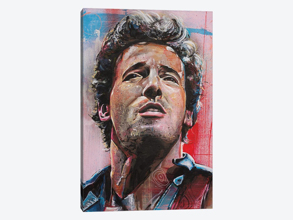 Bruce Springsteen by Jos Hoppenbrouwers 1-piece Canvas Art