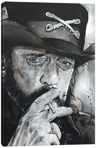 Lemmy Kilmister Painting Canvas Art Print - Lemmy Kilmister