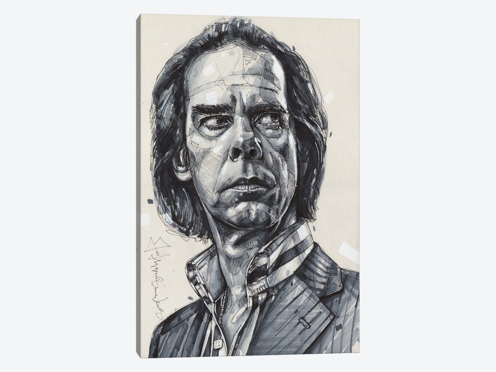 Nick Cave by Jos Hoppenbrouwers 1-piece Canvas Art