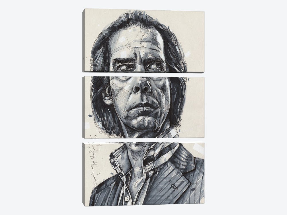 Nick Cave by Jos Hoppenbrouwers 3-piece Canvas Art