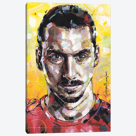 Zlatan Ibrahimovic Canvas Print #HBW189} by Jos Hoppenbrouwers Canvas Art Print