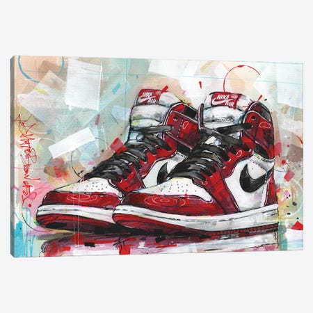 Air Jordan 1 Chicago Canvas Print #HBW1} by Jos Hoppenbrouwers Canvas Artwork