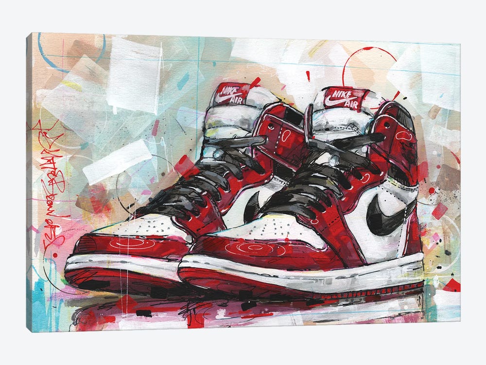 Air Jordan 1 Chicago by Jos Hoppenbrouwers 1-piece Canvas Print