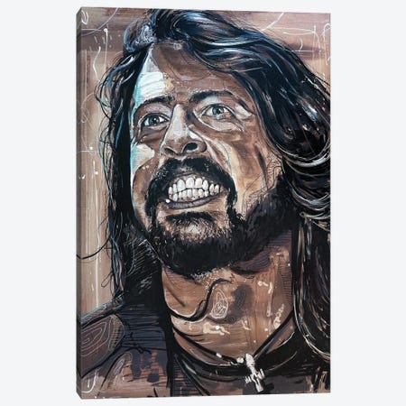 Dave Grohl Canvas Print #HBW22} by Jos Hoppenbrouwers Canvas Wall Art
