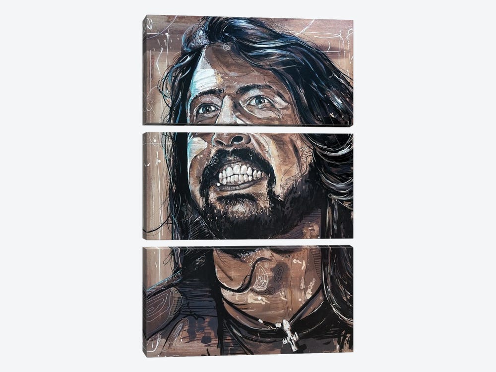 Dave Grohl by Jos Hoppenbrouwers 3-piece Canvas Artwork
