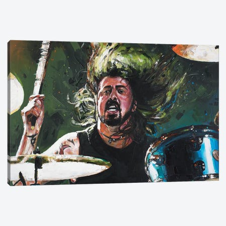 Foo Fighters, Dave Grohl Canvas Print #HBW23} by Jos Hoppenbrouwers Canvas Artwork