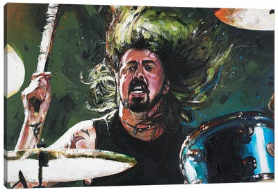 Foo Fighters, Dave Grohl Canvas Art Print - Jos Hoppenbrouwers
