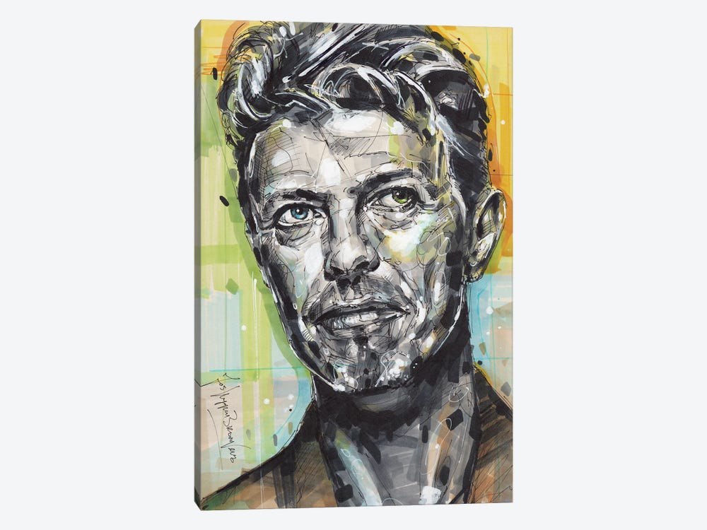 David Bowie II by Jos Hoppenbrouwers 1-piece Canvas Wall Art