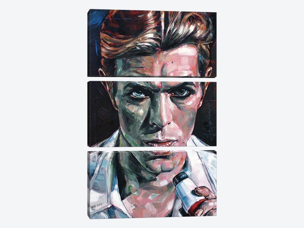 David Bowie III by Jos Hoppenbrouwers 3-piece Canvas Print