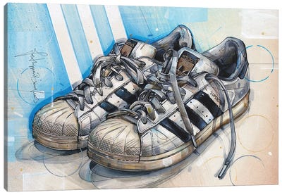 Adidas Superstar Canvas Art Print - Shoe Art