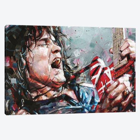 Eddie Van Halen Canvas Print #HBW30} by Jos Hoppenbrouwers Canvas Art Print