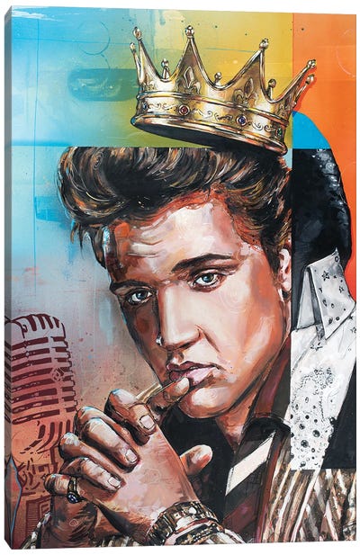 Elvis Presley Canvas Art Print - Sixties Nostalgia Art