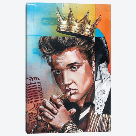 Elvis Presley Canvas Print #HBW34} by Jos Hoppenbrouwers Canvas Artwork