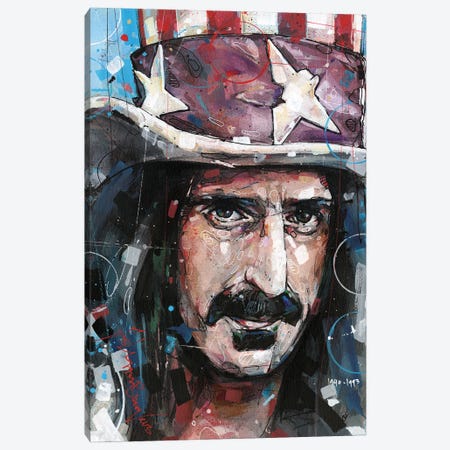 Frank Zappa Canvas Print #HBW36} by Jos Hoppenbrouwers Canvas Artwork