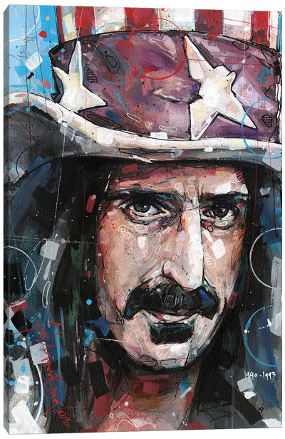 Frank Zappa Canvas Art Print - Jos Hoppenbrouwers