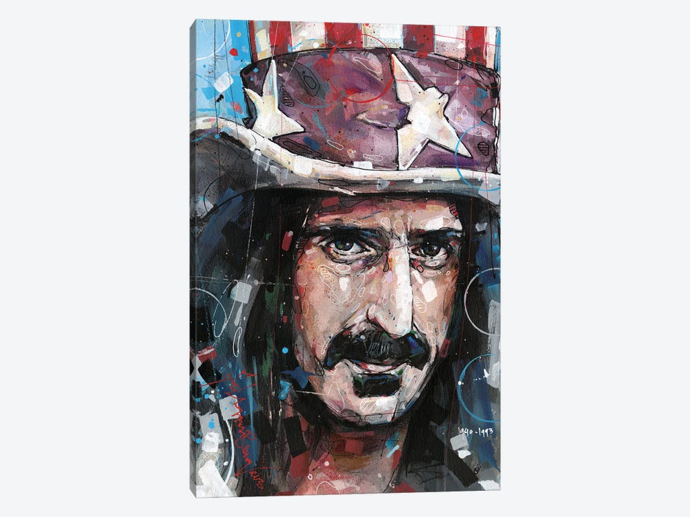 Frank Zappa by Jos Hoppenbrouwers 1-piece Canvas Art Print