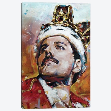 Freddie Mercury Canvas Print #HBW37} by Jos Hoppenbrouwers Canvas Artwork