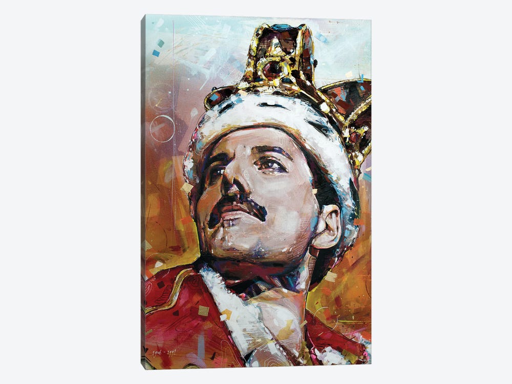 Freddie Mercury by Jos Hoppenbrouwers 1-piece Canvas Artwork