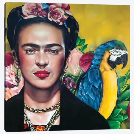Frida Kahlo Canvas Print #HBW40} by Jos Hoppenbrouwers Canvas Art