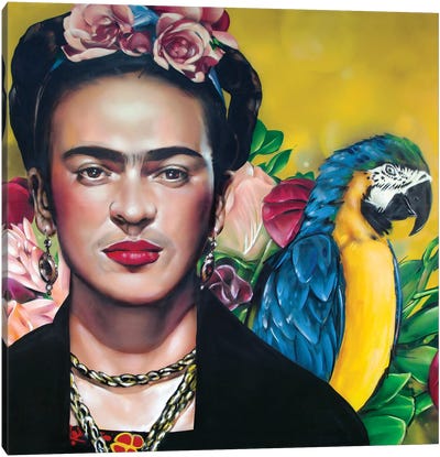 Frida Kahlo Canvas Art Print - Jos Hoppenbrouwers