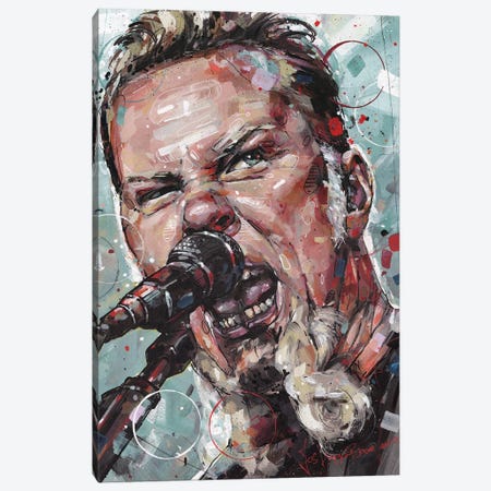 James Hetfield Canvas Print #HBW41} by Jos Hoppenbrouwers Canvas Artwork