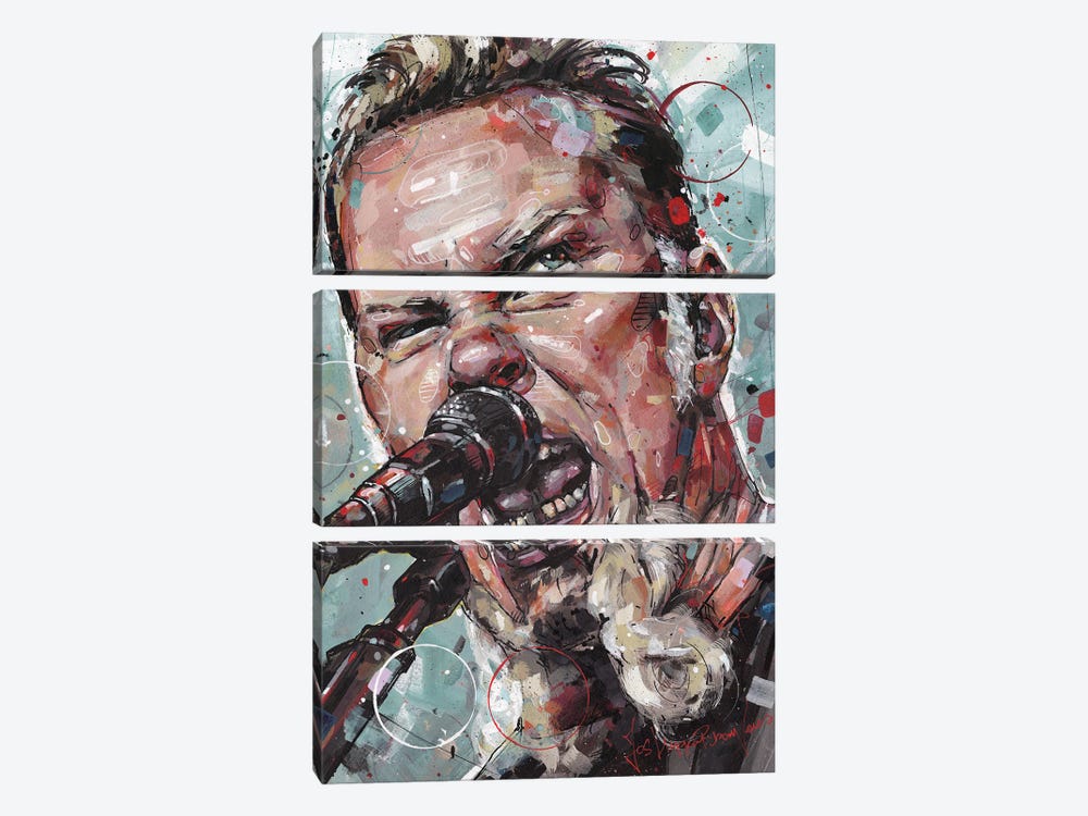 James Hetfield by Jos Hoppenbrouwers 3-piece Canvas Print