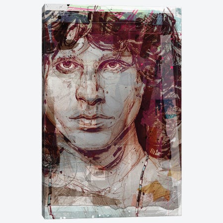 Jim Morrison, The Doors Canvas Print #HBW44} by Jos Hoppenbrouwers Canvas Art Print
