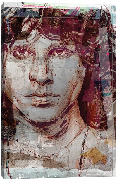 Jim Morrison, The Doors Canvas Art Print - Jos Hoppenbrouwers
