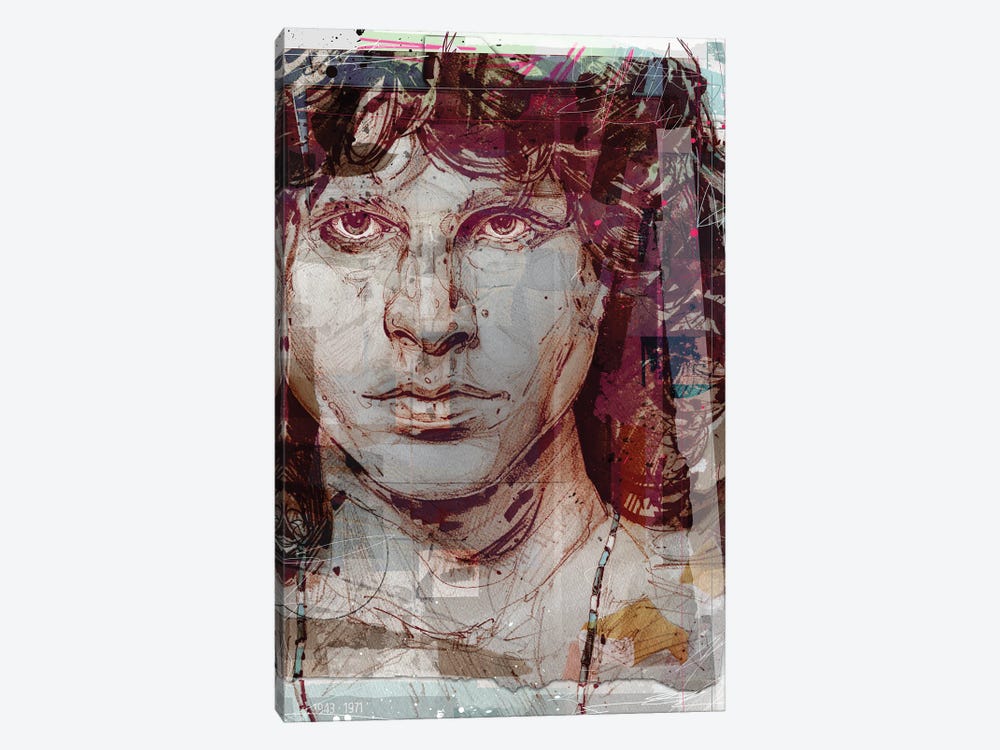 Jim Morrison, The Doors by Jos Hoppenbrouwers 1-piece Canvas Wall Art